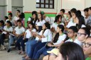 Estudantes vidrados nas aulas-shows dos professores