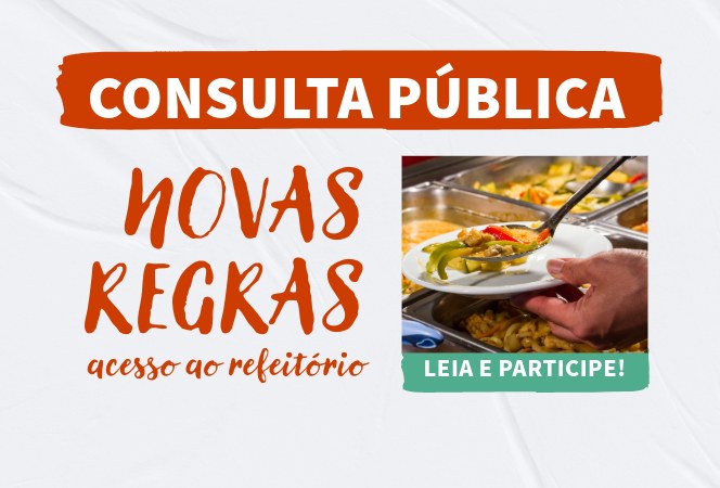 Banner novas regras refeitório