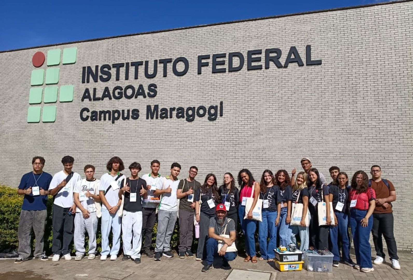 Comitiva do Campus Marechal na Erbase em Maragogi