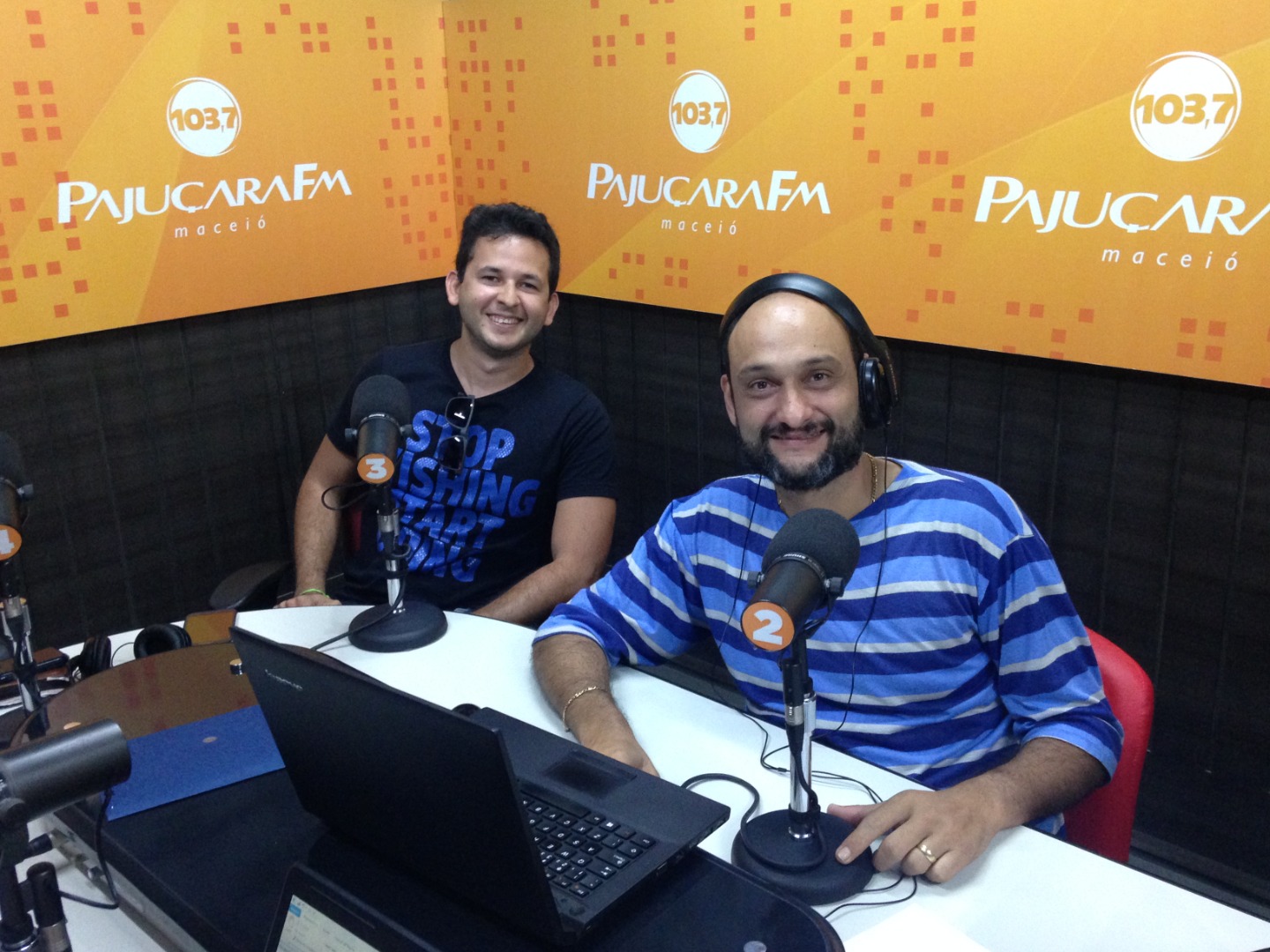 Gentil Luiz em entrevista na rádio sobre a campanha StartDoing - Promovendo o consumo consciente de água.JPG