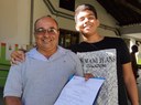 Gabriel e o pai, Raimundo: boas expectativas para o Ensino Médio
