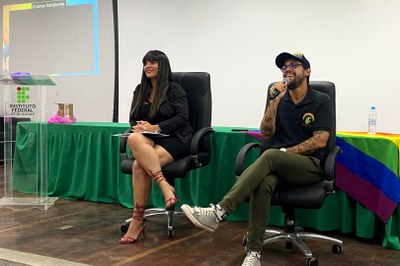 Palestra sobre diversidade, com Mel Falcão
