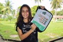 Ana Beatriz foi a vencedora do concurso que escolheu a nova estampa das mochilas do Campus