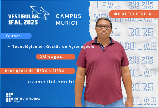 Ifal Murici abre inscrições para curso em Gestão em Agronegócio