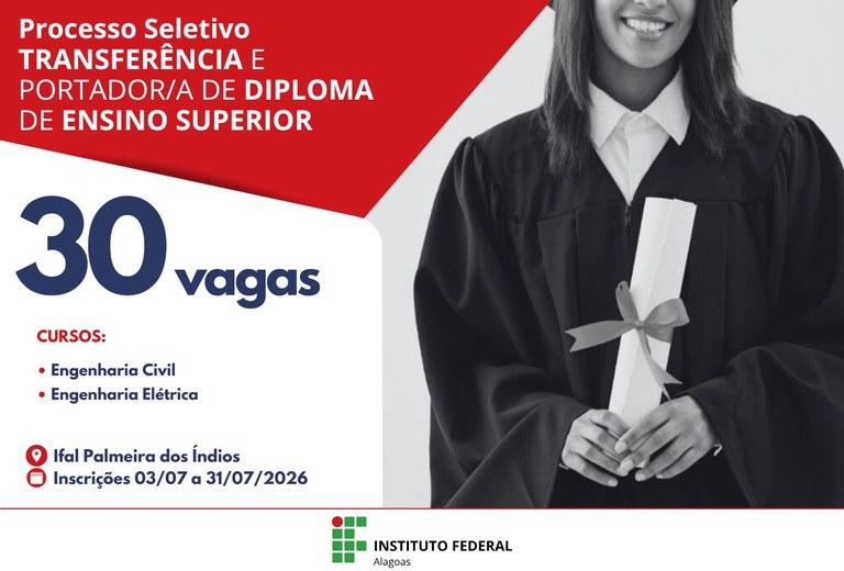 Campus Palmeira dos Índios abre inscrições para cursos de graduação