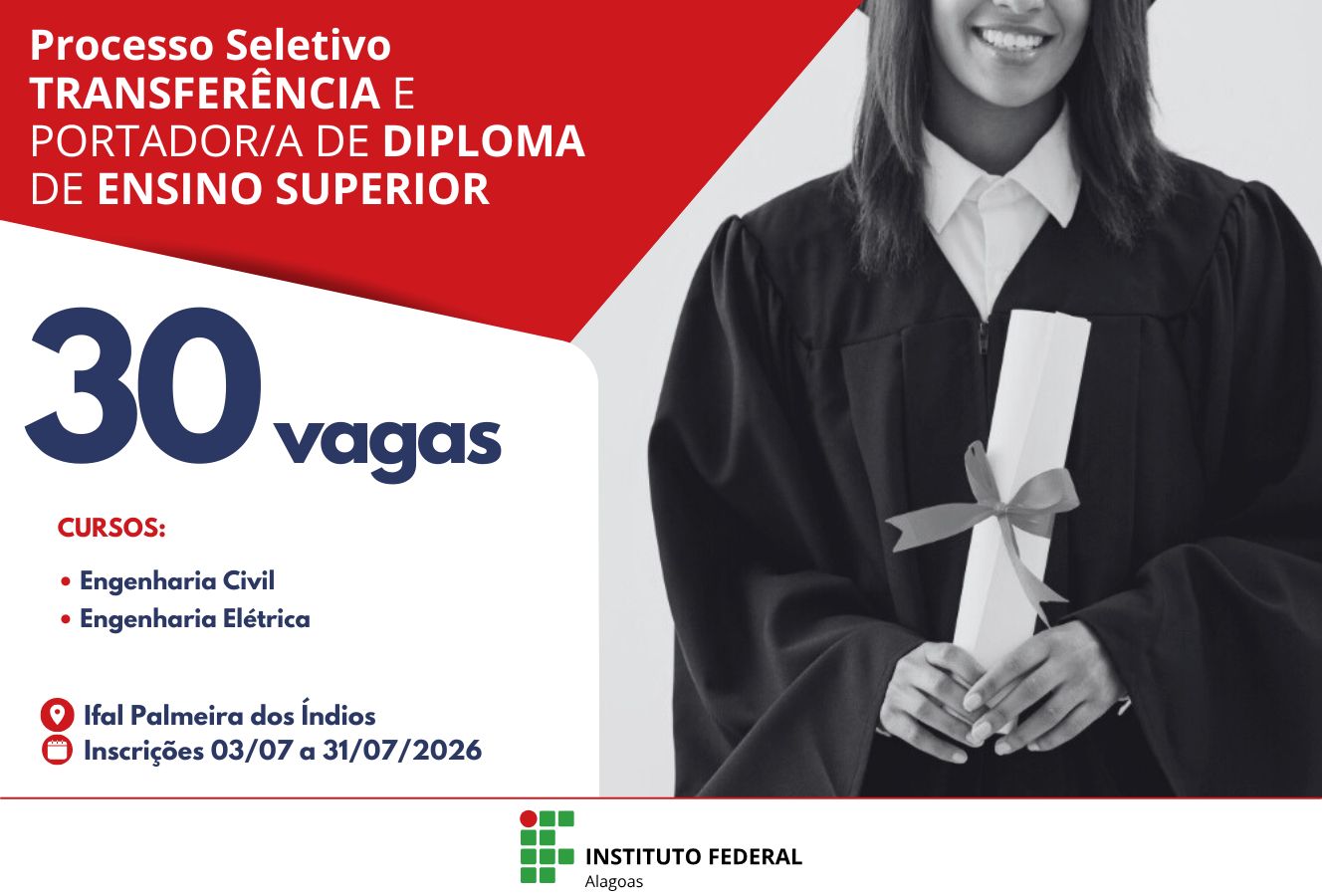 Campus Palmeira dos Índios abre inscrições para cursos de graduação