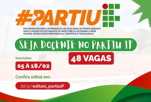 Ifal Palmeira dos Índios oferta vagas para docentes no Programa Partiu IF 2026