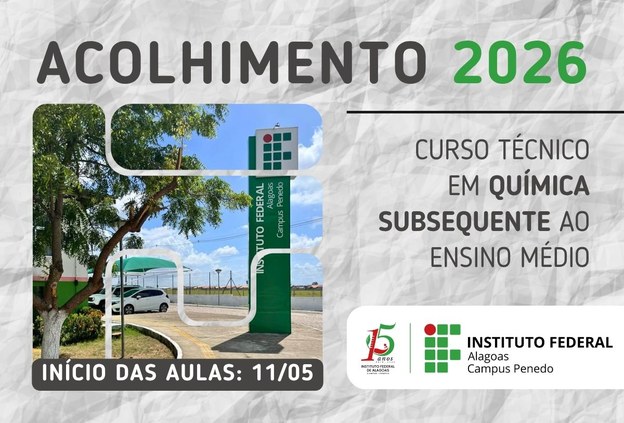2026.1: aulas de Química subsequente começam no dia 11/05 com recepção especial para calouros