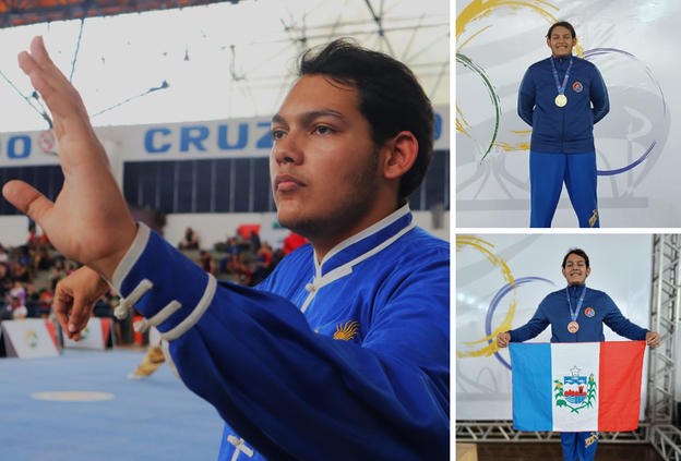 Aluno do Ifal Penedo ganha seu 1º ouro e bronze no Campeonato Brasileiro de Kungfu