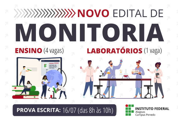 Confira inscrições homologadas para nova seleção do Programa de Monitoria
