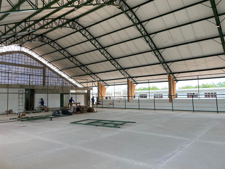 Construção do ginásio do Campus Penedo