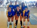 As meninas do futsal adulto terminaram os jogos alcançando a terceira colocação entre as equipes participantes.