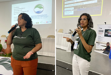 Verônica Fernandes, da Fundaj, e Maira Egito, do Ifal Penedo, duas das pesquisadoras que apresentaram os resultados do trabalho de campo iniciado em 2022.