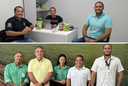Registros da visita do diretor-geral Felipe Thiago e do coordenador Pablo Pinheiro à Cooperflores, em Ilha das Flores-SE, e à Asprovac, em Coruripe-AL, para formalização de convênio de estágio.
