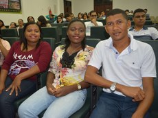 Silvana dos Santos, Maria Celina dos Santos e Cristiano dos Santos, novos estudantes do Pronatec.