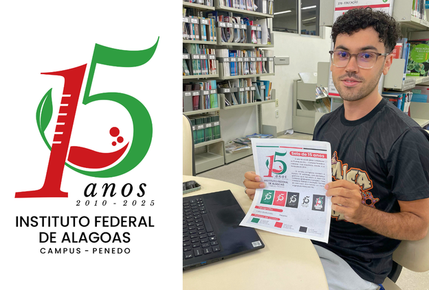 Ifal Penedo lança selo comemorativo dos 15 anos criado por aluno