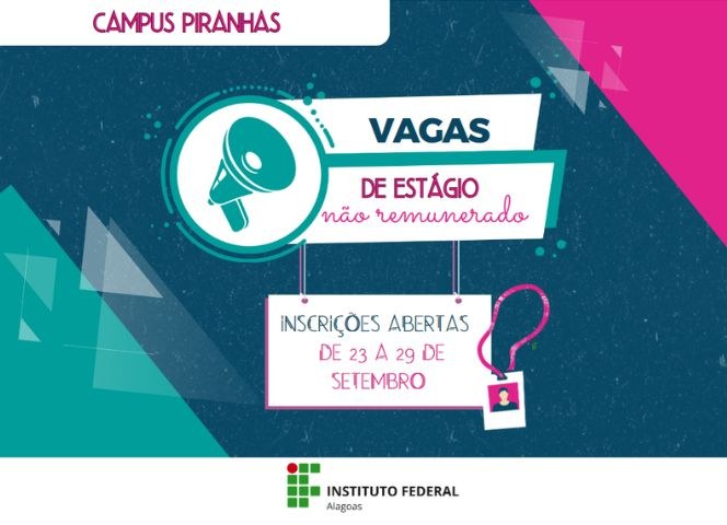 Campus Piranhas seleciona estudantes de graduação para estágio obrigatório