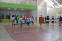 Bandeiras dos Institutos Federais, do Brasil, de Alagoas e de Piranhas foram levadas em desfile por estudantes do campus