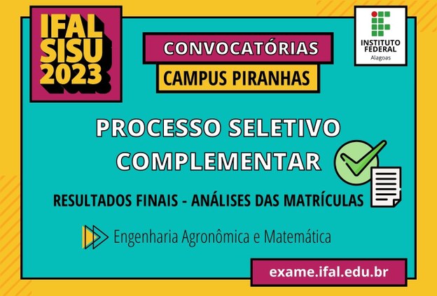 Divulgados os resultados finais das matrículas de feras em Engenharia Agronômica e Matemática
