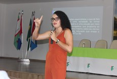 Nai Monteiro é mestranda do Programa de Pós-Graduação em Estudos da Linguagem da Universidade Federal Rural de Pernambuco (PROGEL/UFRPE) e veio de Recife para participar do evento