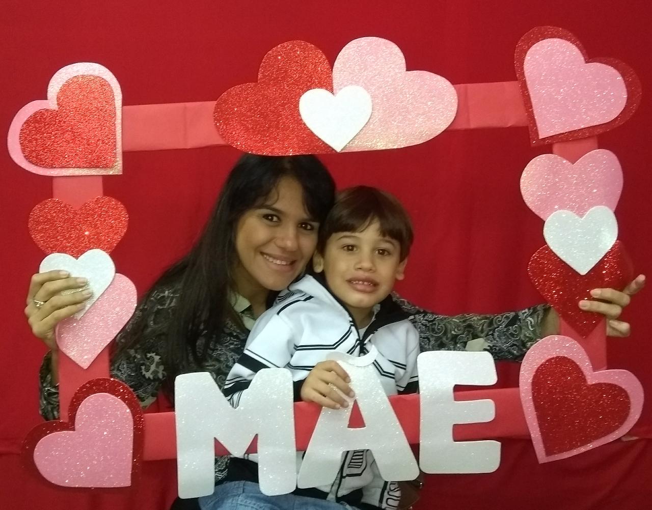 Maria Cecília e seu filho João Marcelo