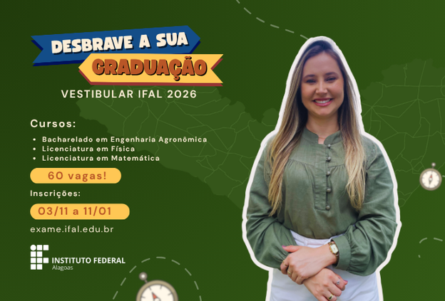 Ifal Piranhas dá início a Vestibular 2026.1 para cursos superiores