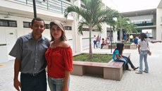 Servidores Giliarde e Lidianne na inauguração do campus Coruripe