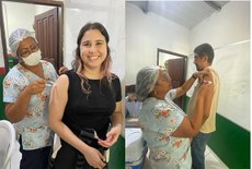 Servidores do campus Rio Largo foram imunizados pela  equipe de Enfermagem da Unidade Básica de Saúde Manoel Gonçalves - Unidade 3.