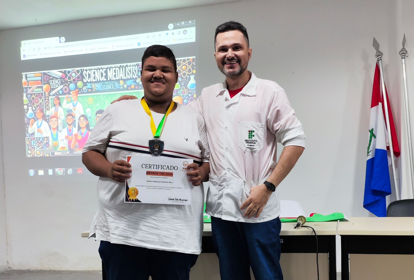 Pedro Henrique e professor José Carlos