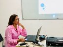Silvia Guimarães, técnica de enfermagem em palestra no campus