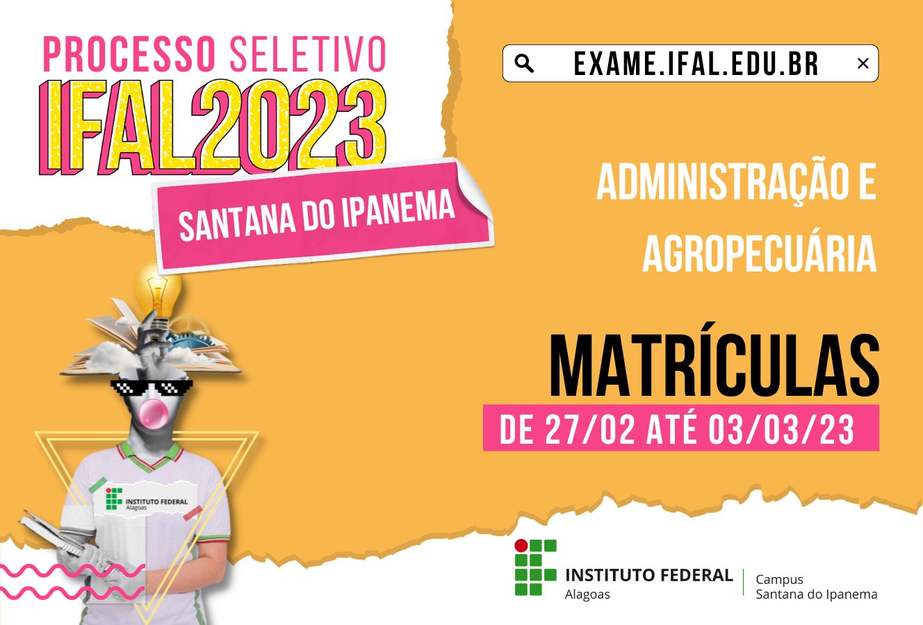 Matrícula dos cursos integrados no Campus Santana do Ipanema