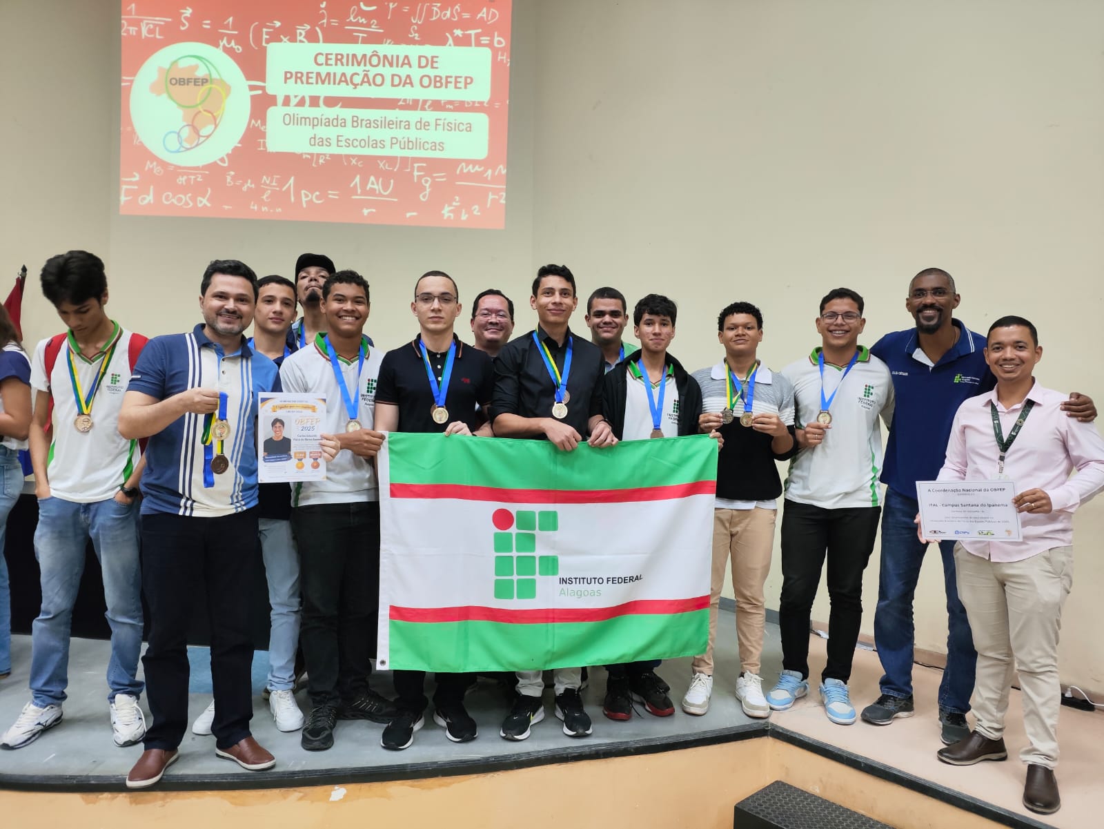 Ifal Campus Santana do Ipanema é destaque na cerimônia de premiação da OBFEP 2025 Ifal Campus Santana do Ipanema é destaque na cerimônia de premiação da OBFEP 2025