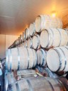 Barris de carvalhos armazenam vinhos
