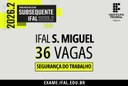 São Miguel abre inscrições para curso subsequente de Segurança do Trabalho