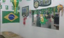 Festas juninas e Copa do Mundo são tema de decoração da biblioteca no mês de junho