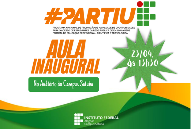 Aula Inaugural do PartiuIF no Ifal Campus Satuba