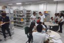 Estudantes puderam entender como funciona a organização da biblioteca do Campus
