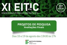 Avaliação final dos projetos de pesquisa