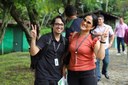 Pedro e Luciana, da equipe de Comunicação do Ifal, na cobertura do evento de inauguração do Modulo I da Usina Solar do Ifal Campus Satuba