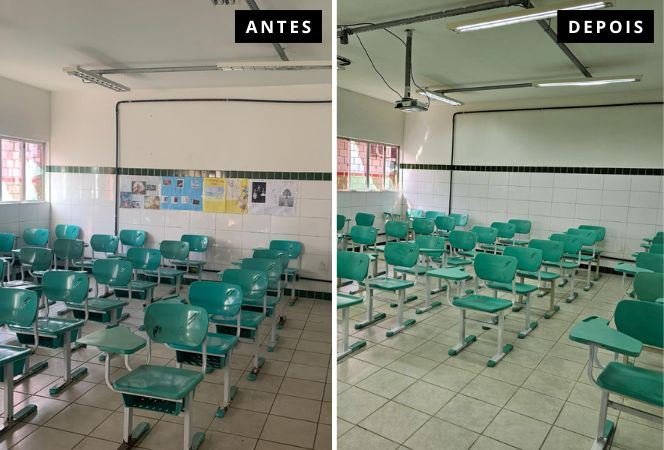 Salas de aula revitalizadas