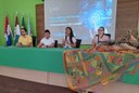 Mesa de abertura do Encontro de Formação e Planejamento Pedagógico