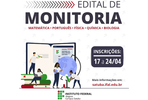 Ifal Satuba abre inscrições para o Programa de Monitoria 2026