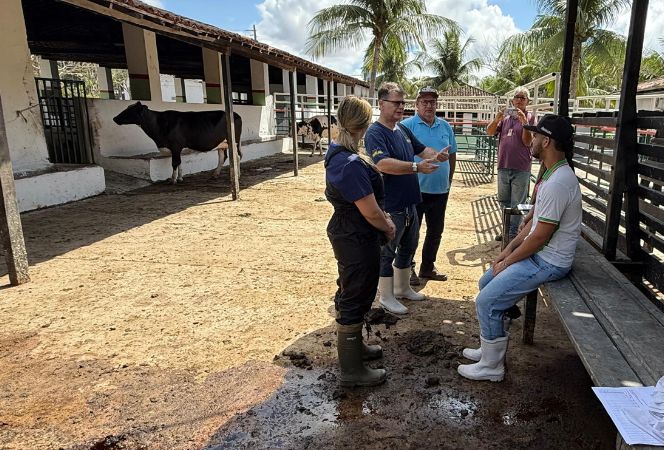 Atividade prática com alunos do curso de Agropecuária