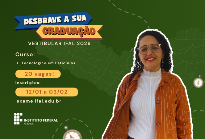 Inscrições abertas para o curso de Laticínios do Campus Satuba