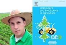 Professor Rafael Pereira e capa da edição de janeiro de 2022 da revista Computers and Eletronics in Agriculture