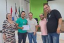 Professores de matemática: da esquerda para direita, Auxiliadora Baraldi, José Roberto Teixeira, Flávio Paciência, Adriano Araújo e Hugo Leão
