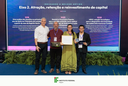 A professora Marielza Santos representou a equipe de pesquisadores do Ifal Campus Viçosa durante o 6º Business Tech Congress, em Vitória (ES). O trabalho premiado propõe um modelo inovador voltado à integridade da cadeia informacional contábil