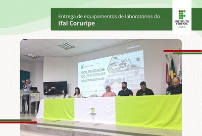 Ifal Coruripe recebe equipamentos educacionais