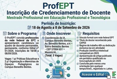 Mestrado Profissional em Educação Profissional e Tecnológica