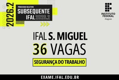 São Miguel abre inscrições para curso subsequente de Segurança do Trabalho